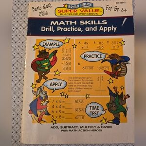 1999 Practice Book Addition Subtraction Grade 3- 4Homework Math Skills